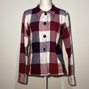 Cabela's Red and Purple Plaid Women's Blazer